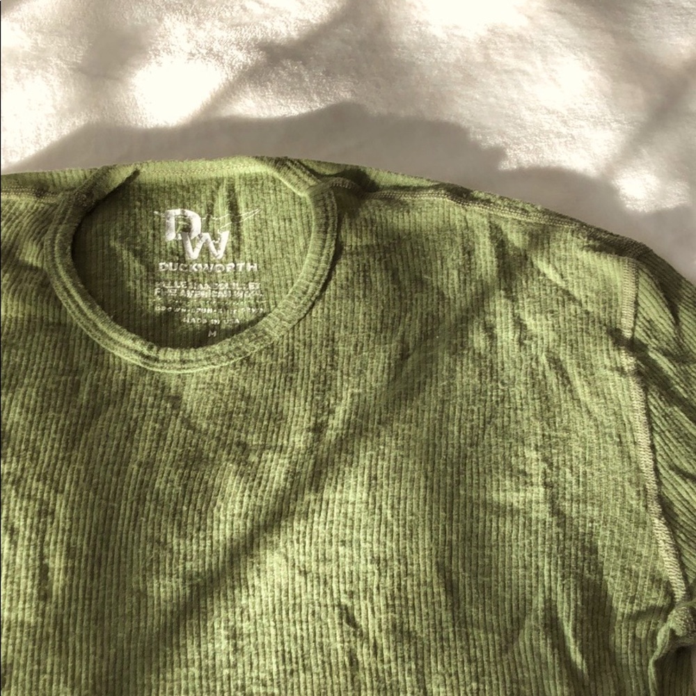 Men’s Duckworth Olive Green Ribbed Long Sleeve